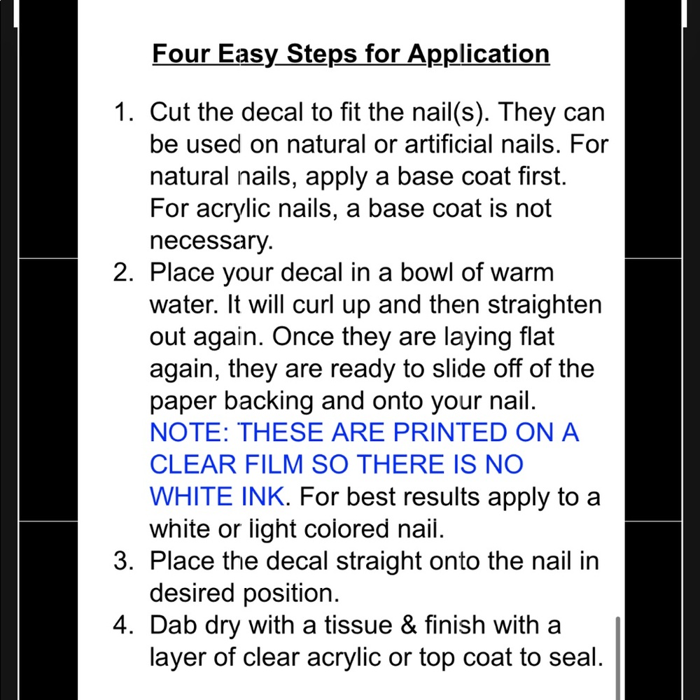 💌BO/GO$6 Carolina Panthers Transfer Nail Decals NFL - Picture 3 of 4